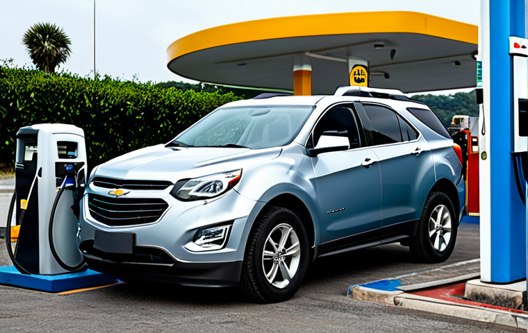 쉐보레 이쿼녹스 하이브리드 연비 - Highway Comparison**

"A split-screen image comparing fuel efficiency: On the left, a Chevrolet Equi...
