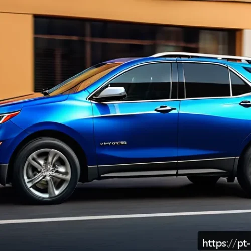 Home 31 쉐보레 이쿼녹스의 최신 트렌드 - A sleek 2024 Chevrolet Equinox SUV parked on a vibrant Brazilian city street at sunset, showcasing i...